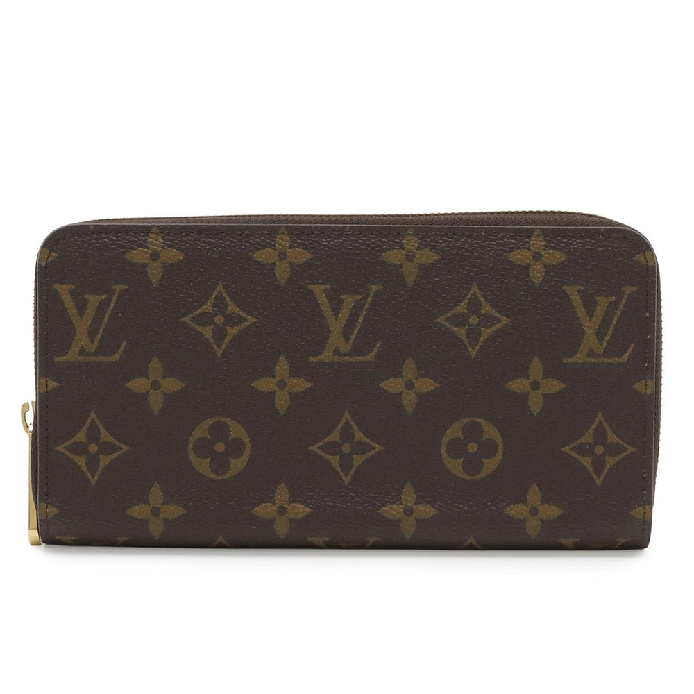 LOUIS VUITTON Monogram Zippy Wallet Round Zip Long Coquelicot Red